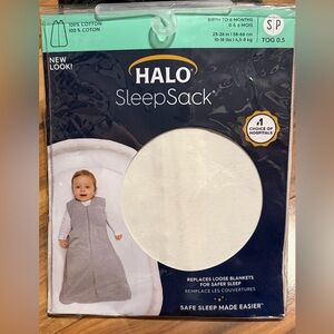 Halo SleepSack in Soft cream. New in package   0-6 months  Safe baby 100% cotton